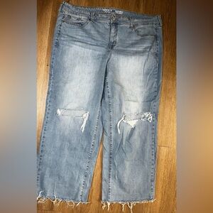 Torrid Women's Light Blue Distressed Boyfriend Jeans